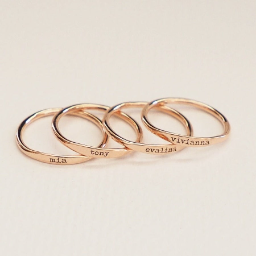 Round Engraved Name Rings SDR860