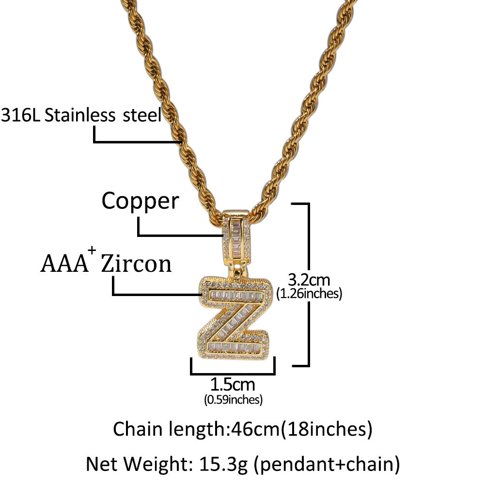 Rock Sugar Zircon Letters CS-N8522