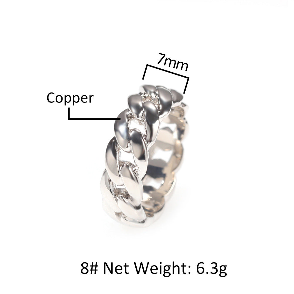Copper Cuban Gold Ring CS-R8523
