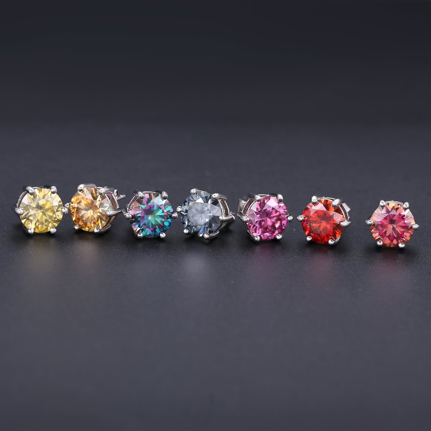 Moissanite Six Prongs Earrings S03A