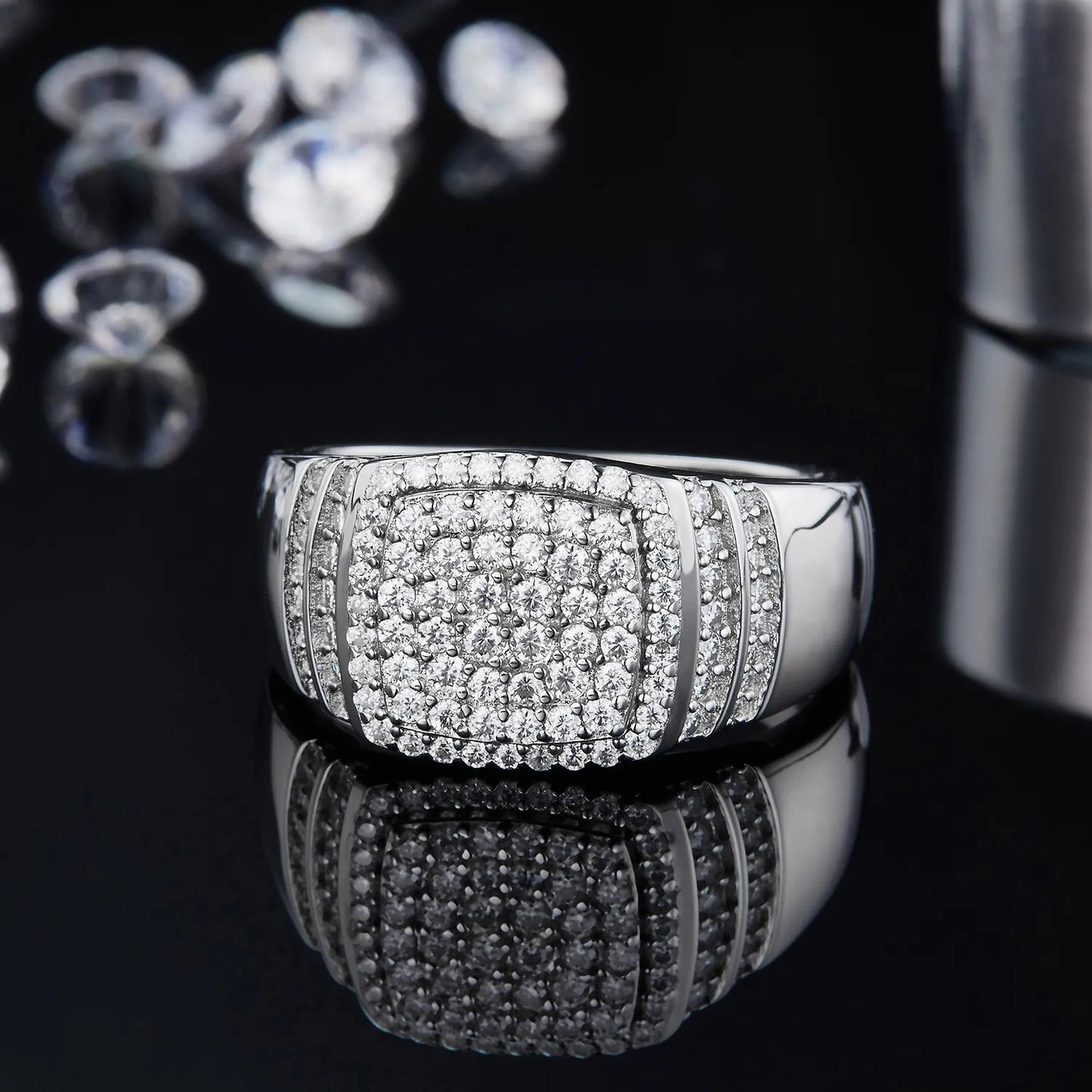 Moissanite Men's Hip Hop Ring M86C