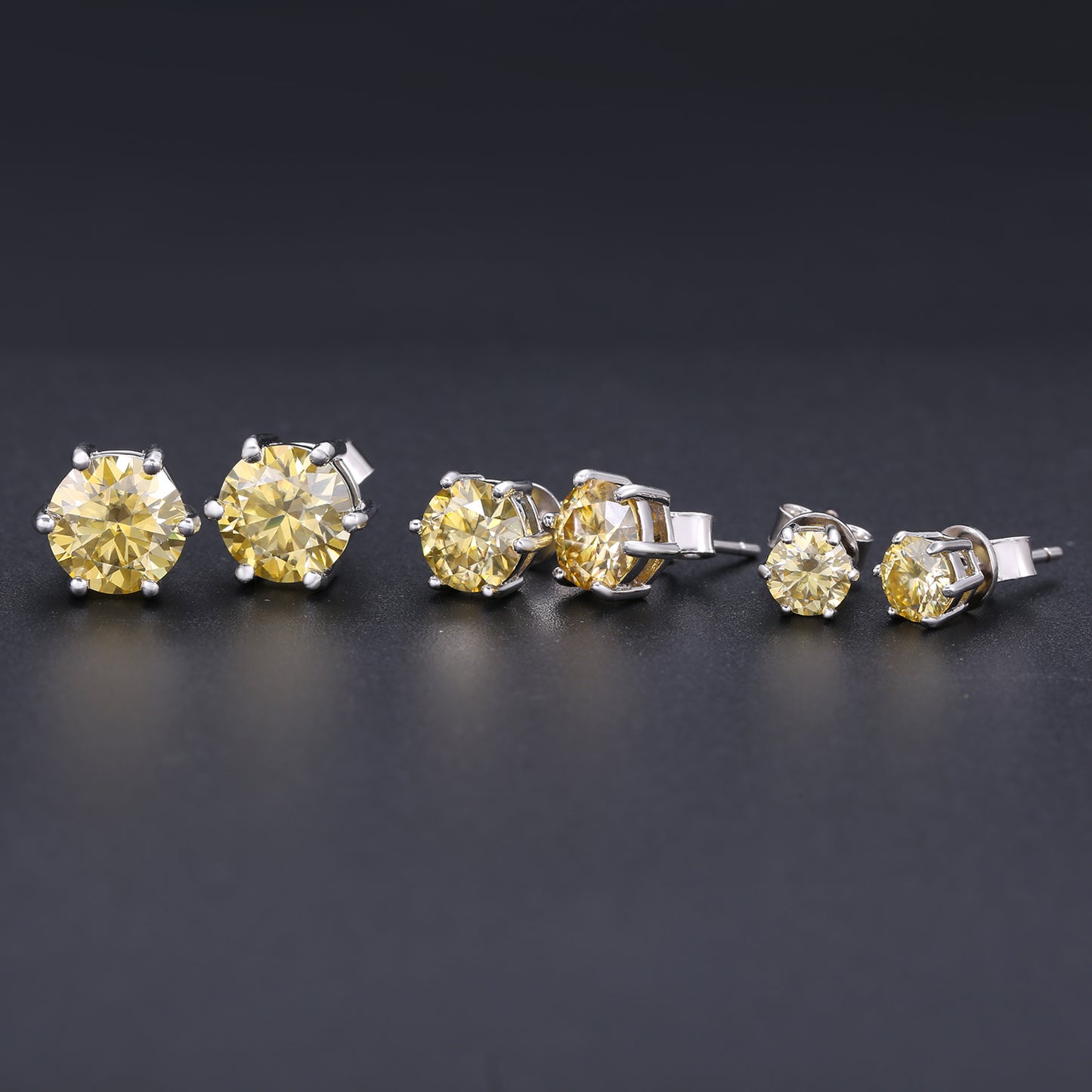 Moissanite Six Prongs Earrings S03A