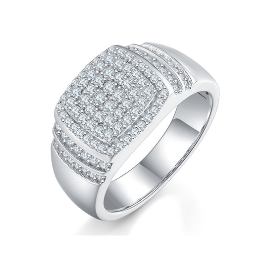 Moissanite Men's Hip Hop Ring M86C