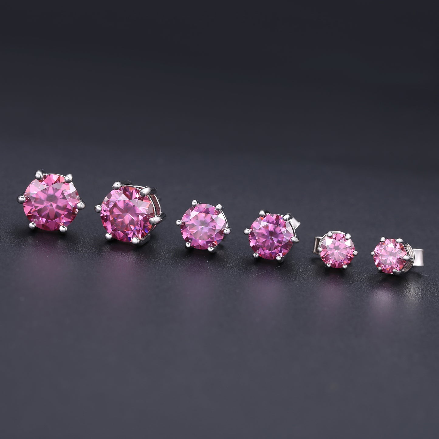 Moissanite Six Prongs Earrings S03A