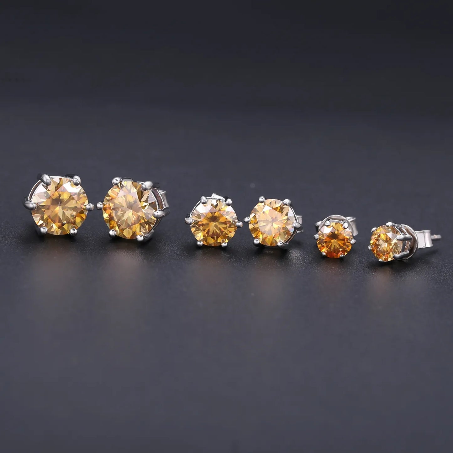 Moissanite Six Prongs Earrings S03A