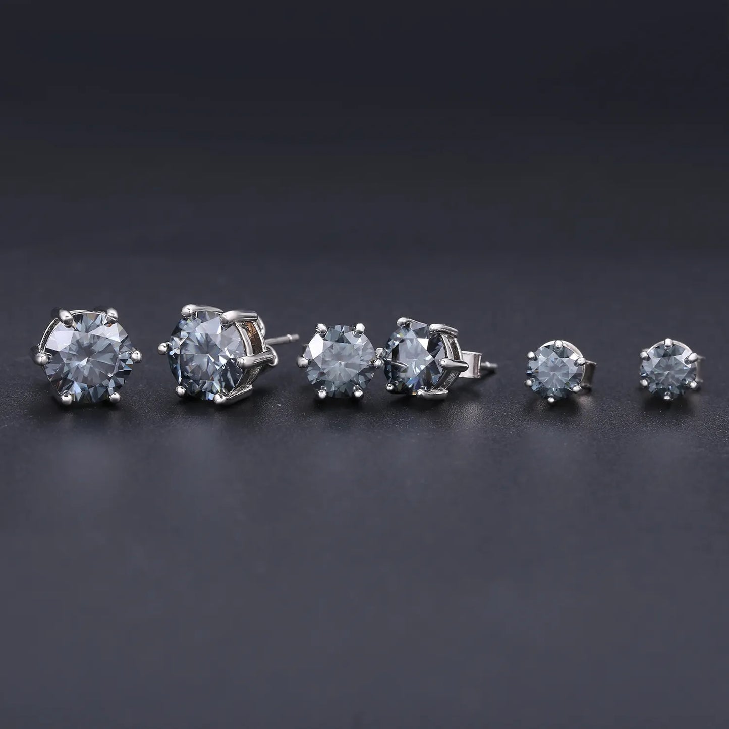 Moissanite Six Prongs Earrings S03A