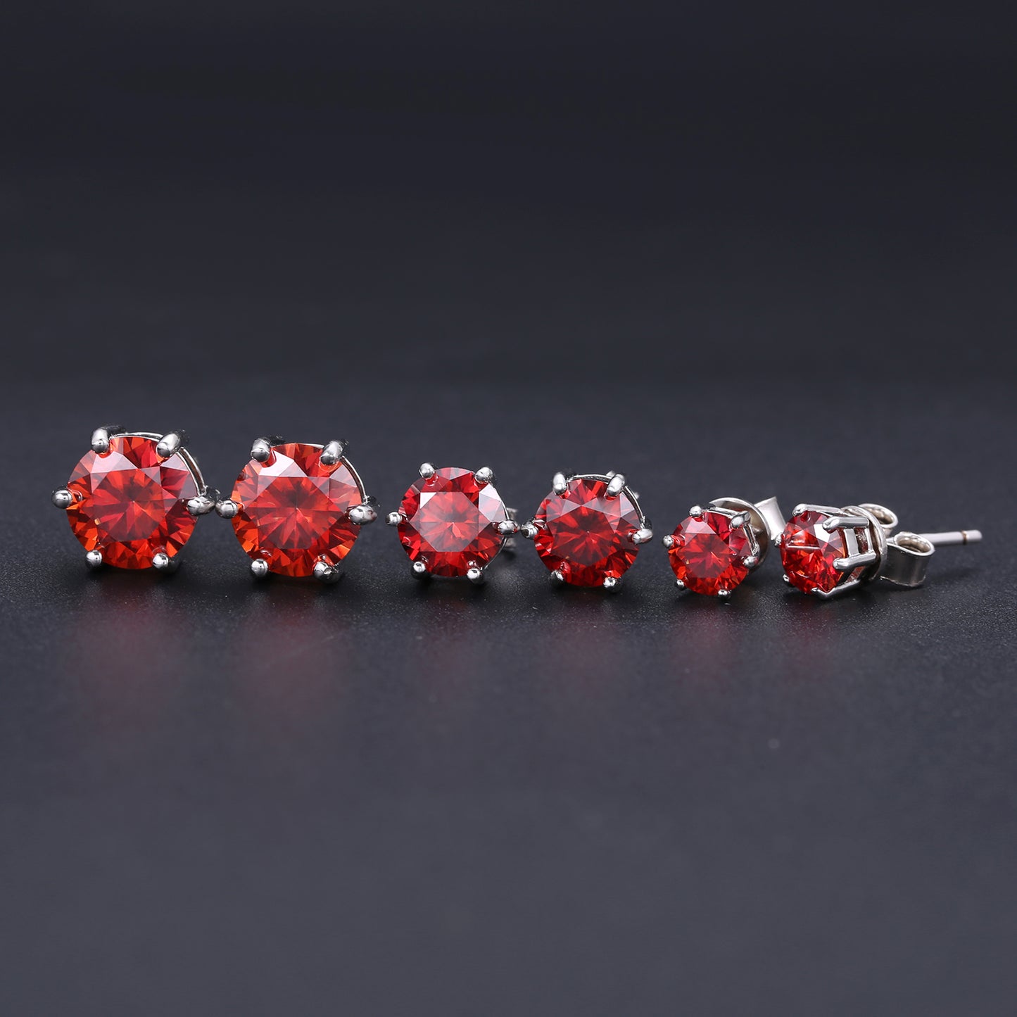 Moissanite Six Prongs Earrings S03A