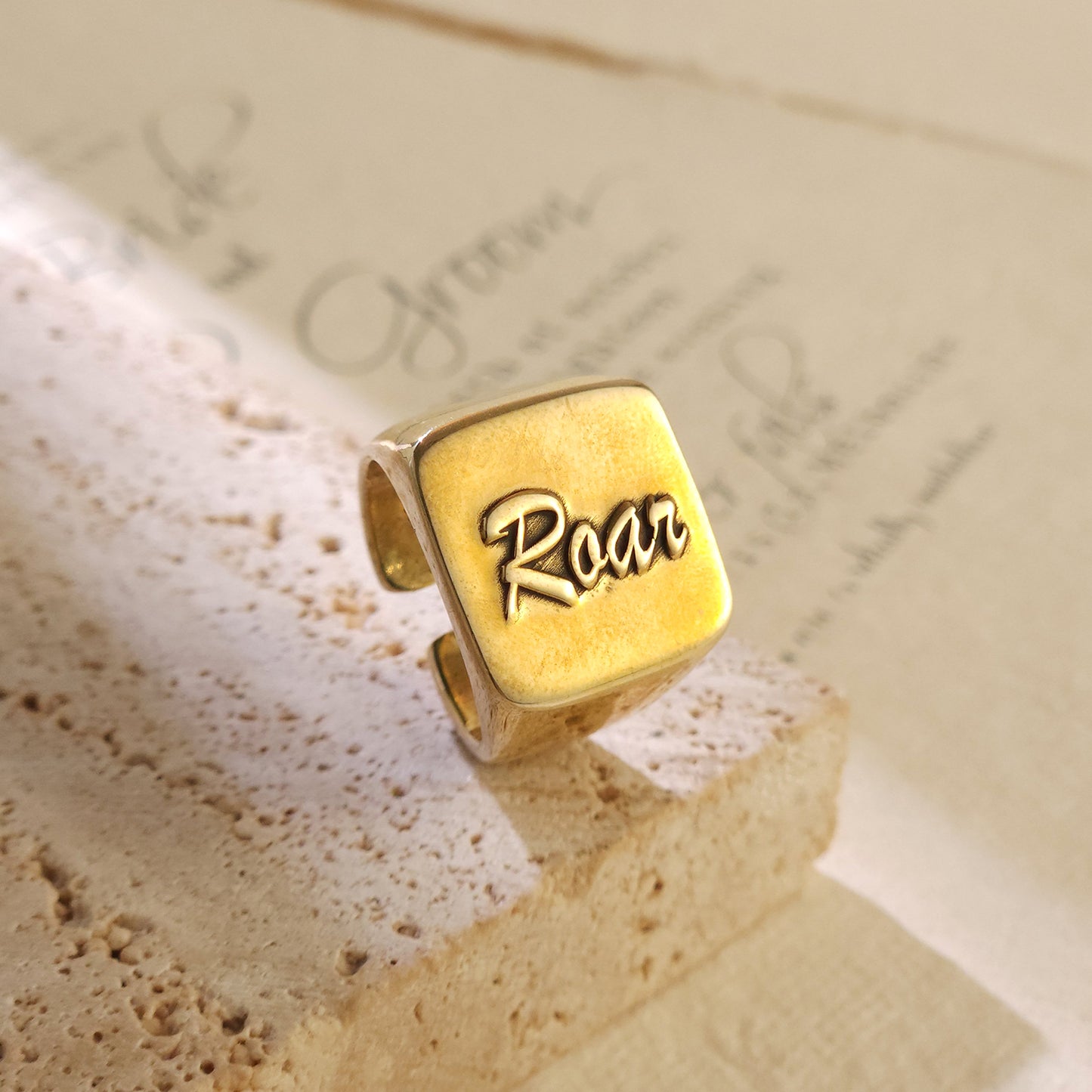 Anneau de nom de coeur de maman QR587