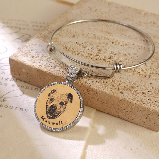 Personalized Frosted Hip Hop Pet Pendant MB2270