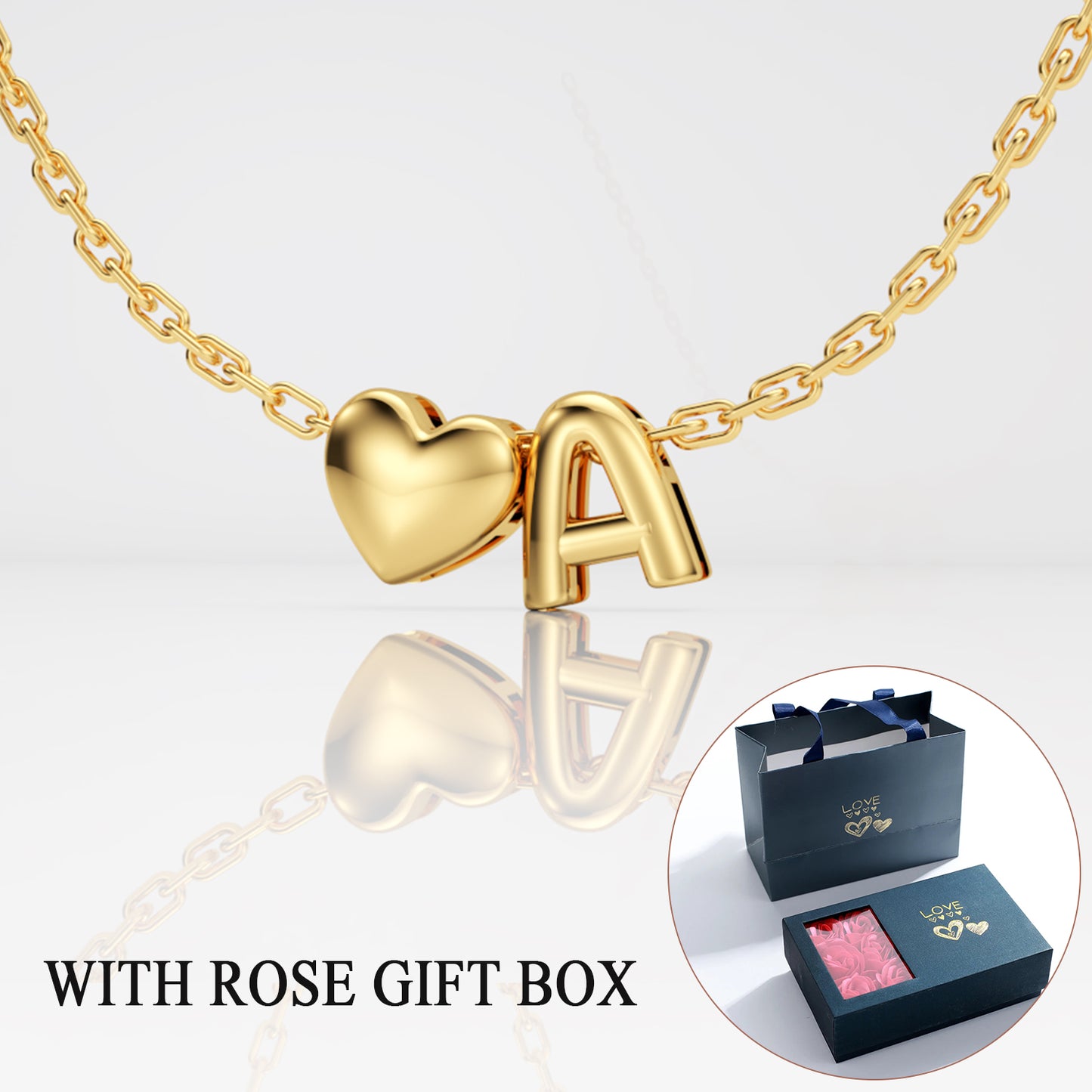 Bubble Necklace With Rose Box 3D-N8589