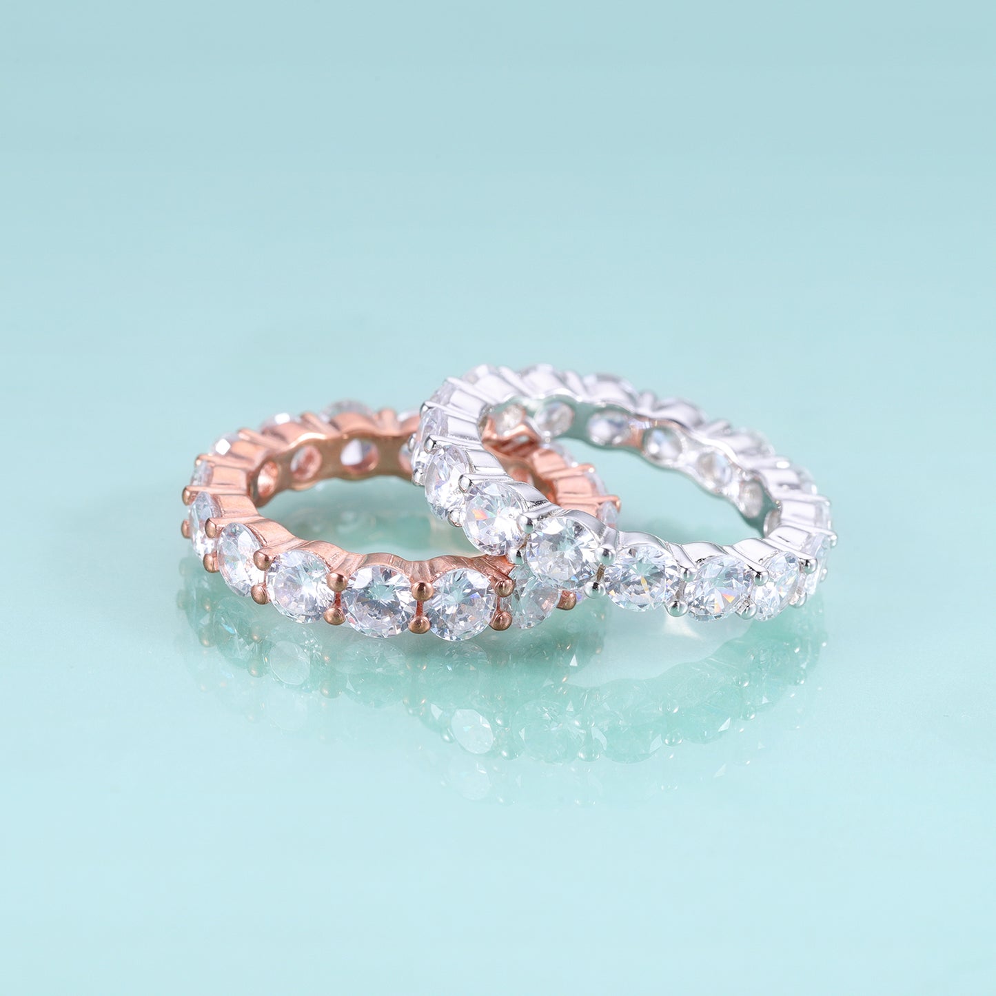 3mm 4mm Moissanite Wedding Rings KH090R