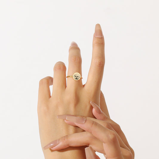 Engraving Pet Picture Rings QD-R8774