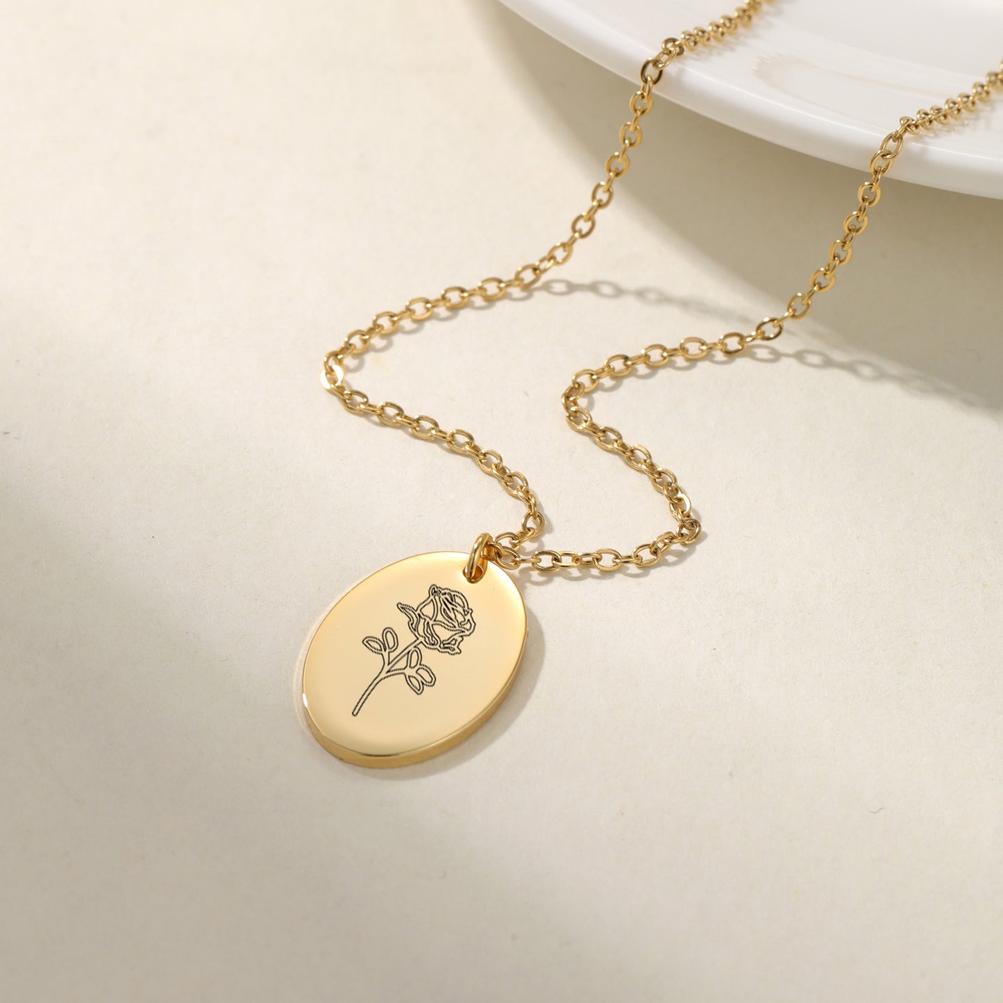 Personalized Birth Flower Necklace QD-N8677