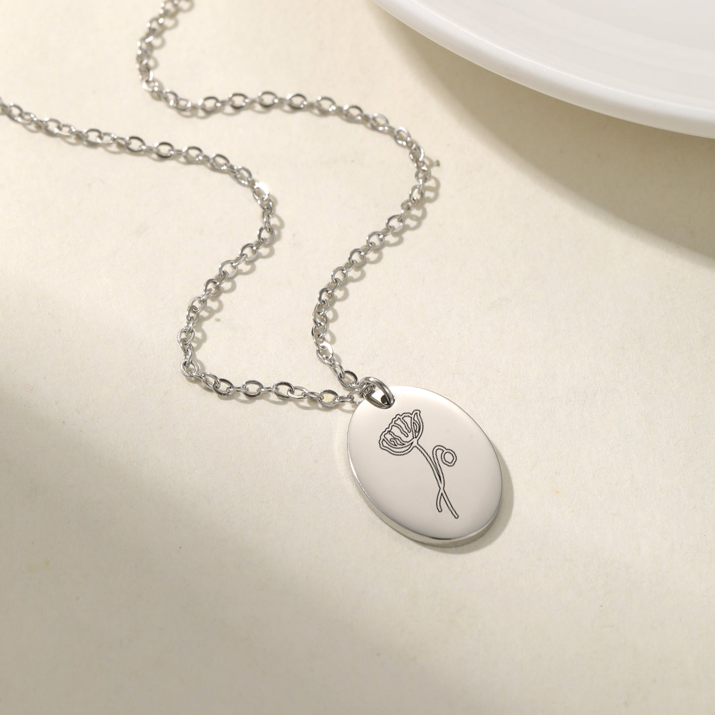 Personalized Birth Flower Necklace QD-N8677