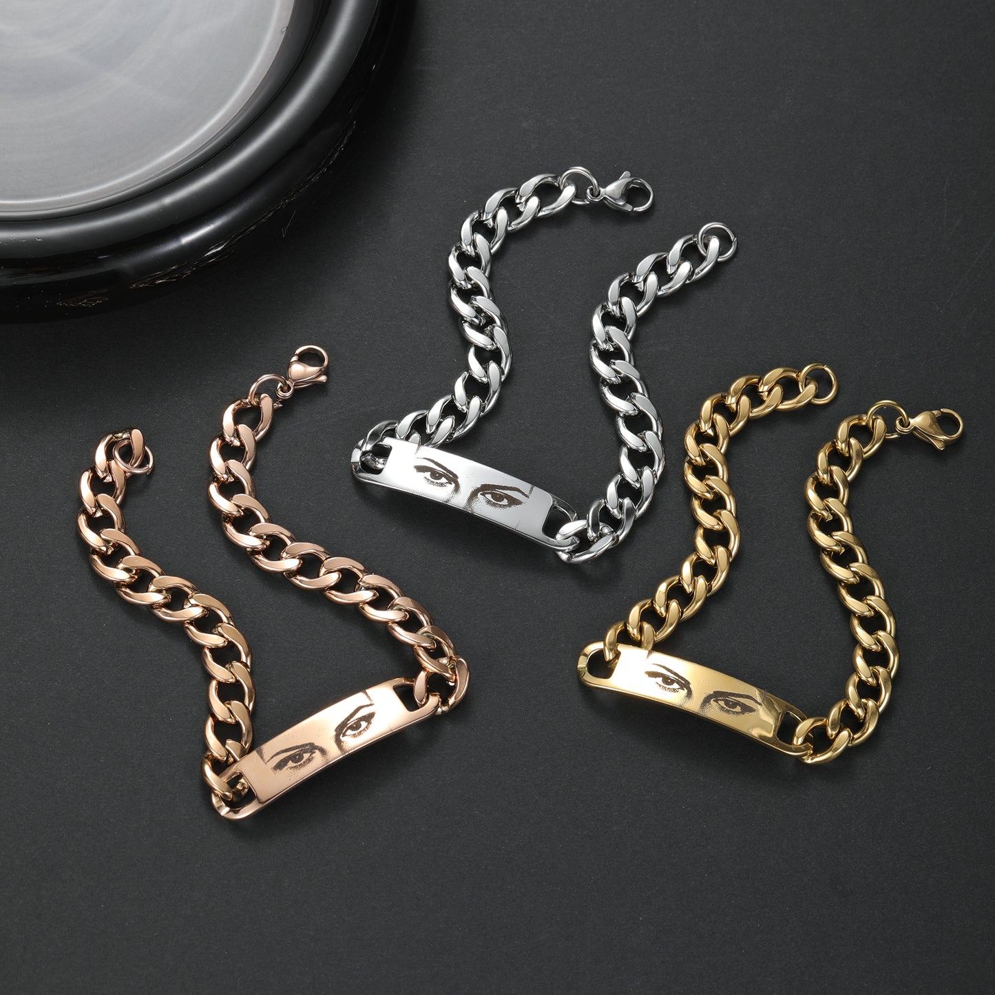 Engraving Eyes Picture Bracelets SDB3355