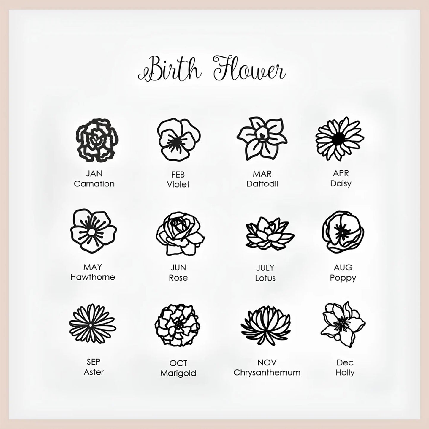Birthday Flower Necklace QN-N8770