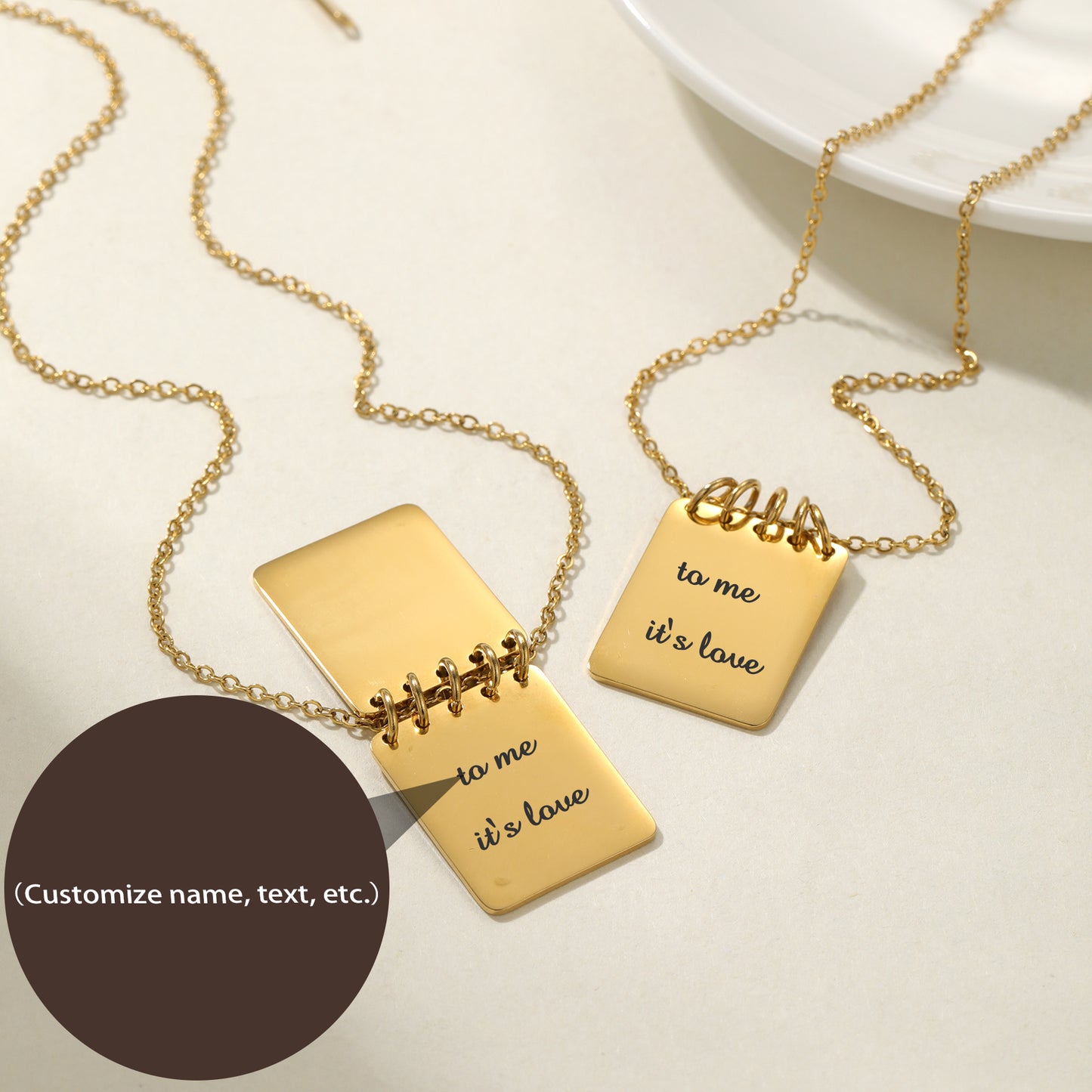Custom Sentence Love Words Necklace SD-N8662