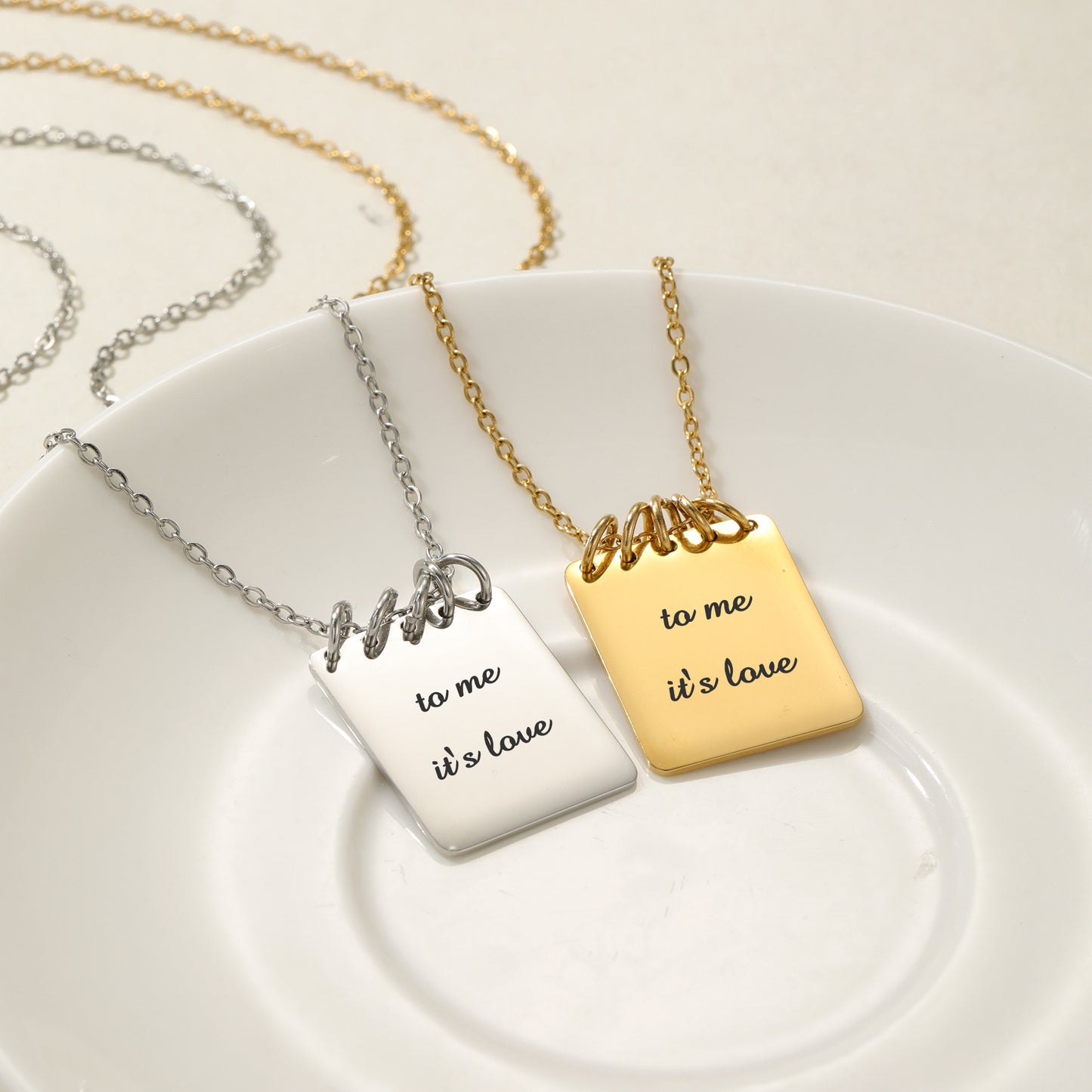Custom Sentence Love Words Necklace SD-N8662