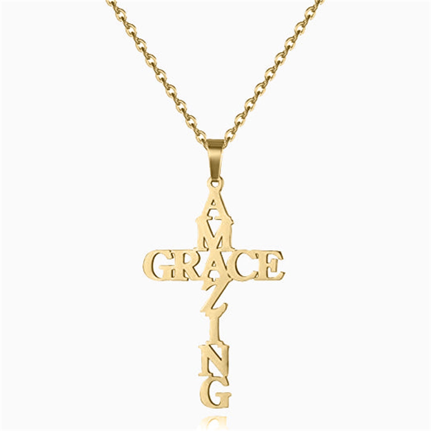 Personalized Name Cross Necklace QNN846