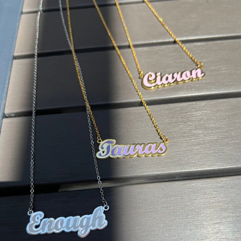 Custom Color Name Necklace MN2010