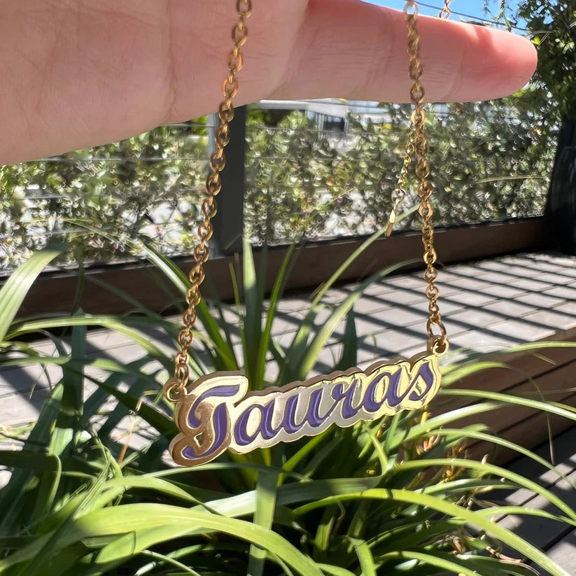 Custom Color Name Necklace MN2010