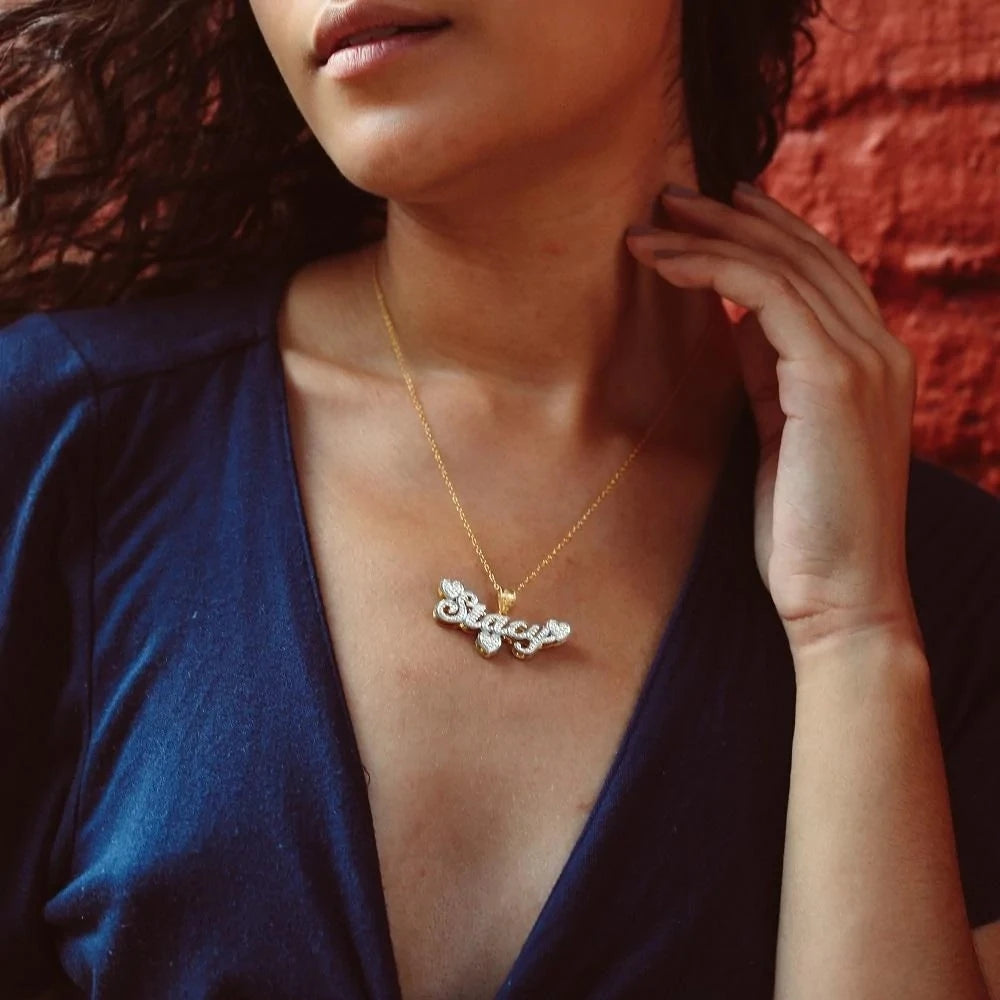 The Lovely Double Plated Name Necklace QN790