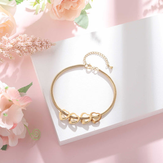 Engraved  Heart Name Bracelet CDB893