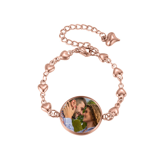 Customizable Photo Heart Bracelet CPB0077