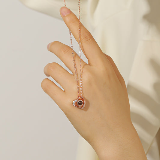 Valentine's Day Personalised Photo Necklace CSN0119