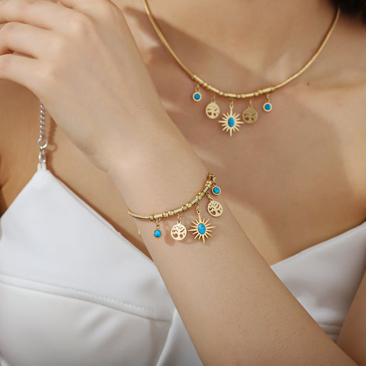 Summer Necklace Bracelet Set CS-N8833