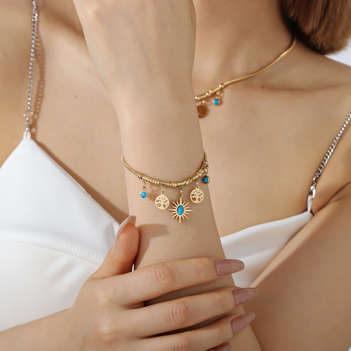 Summer Necklace Bracelet Set CS-N8833