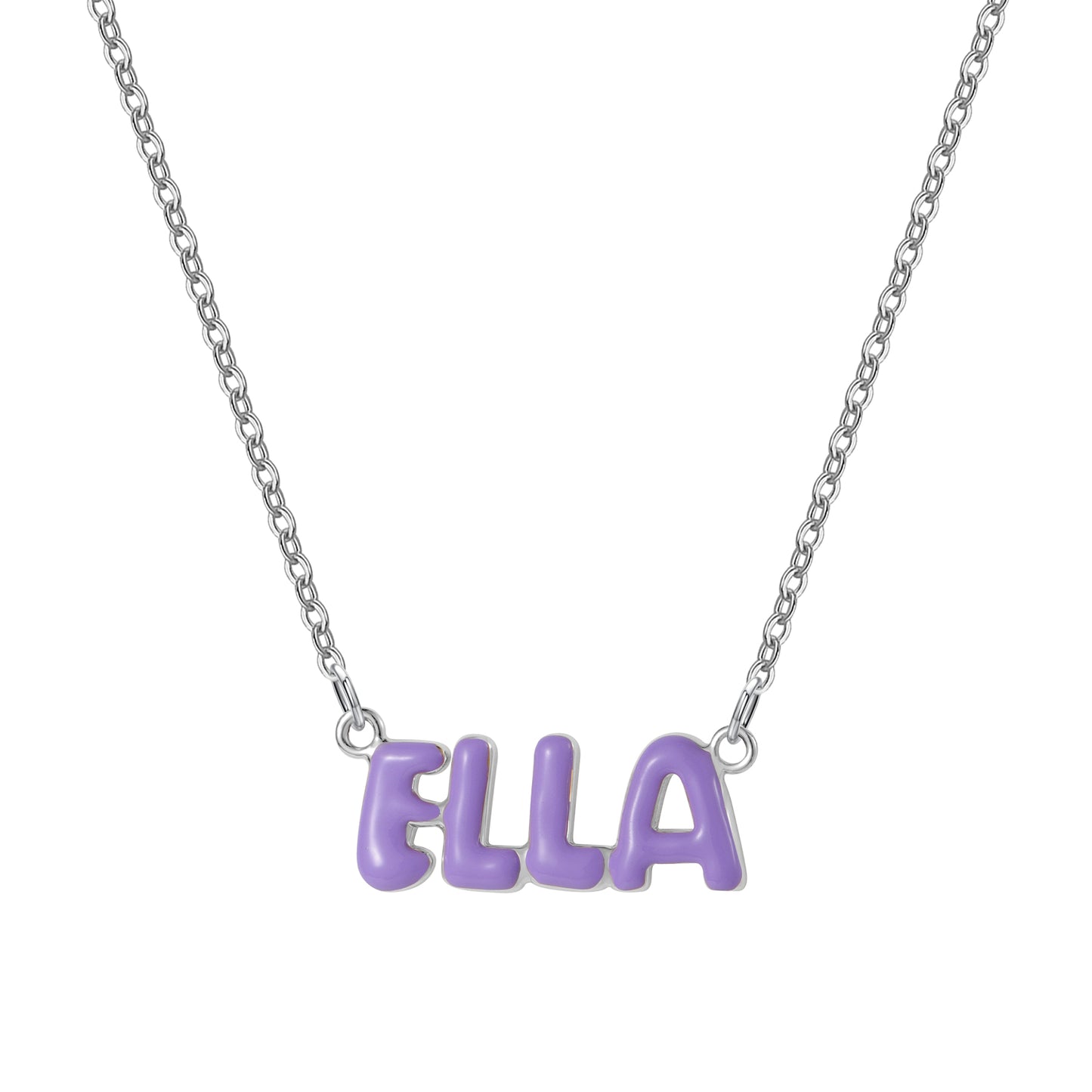 Customized Bubble Letter Necklace Cute Style For Girls - QHN3662