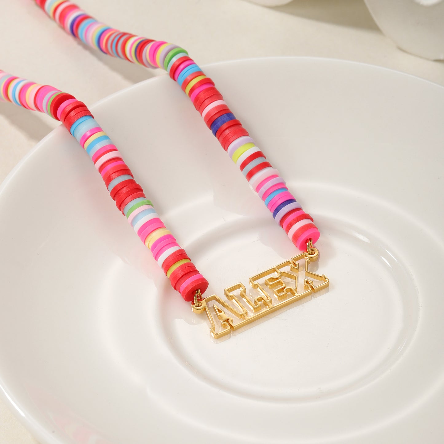 Personalized Name Necklace Rainbow Chain QN-N8835