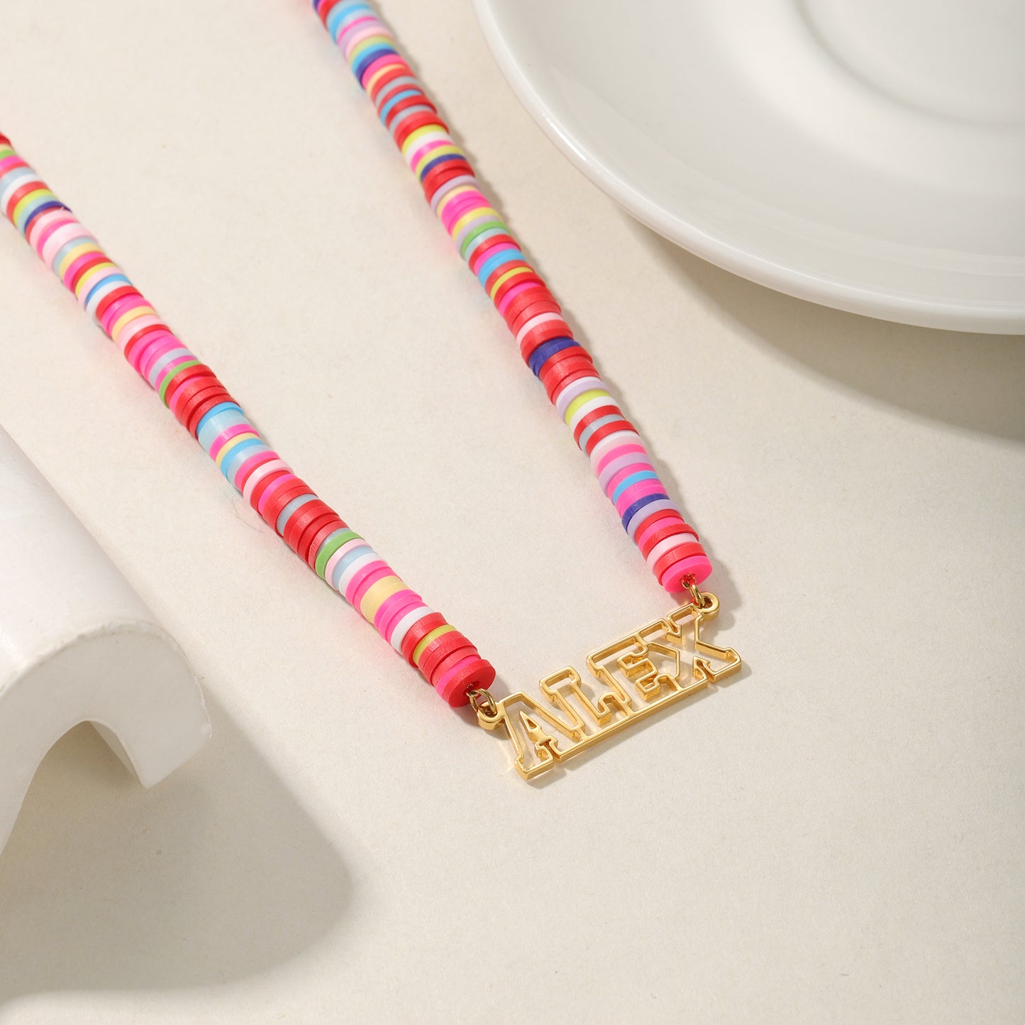 Personalized Name Necklace Rainbow Chain QN-N8835