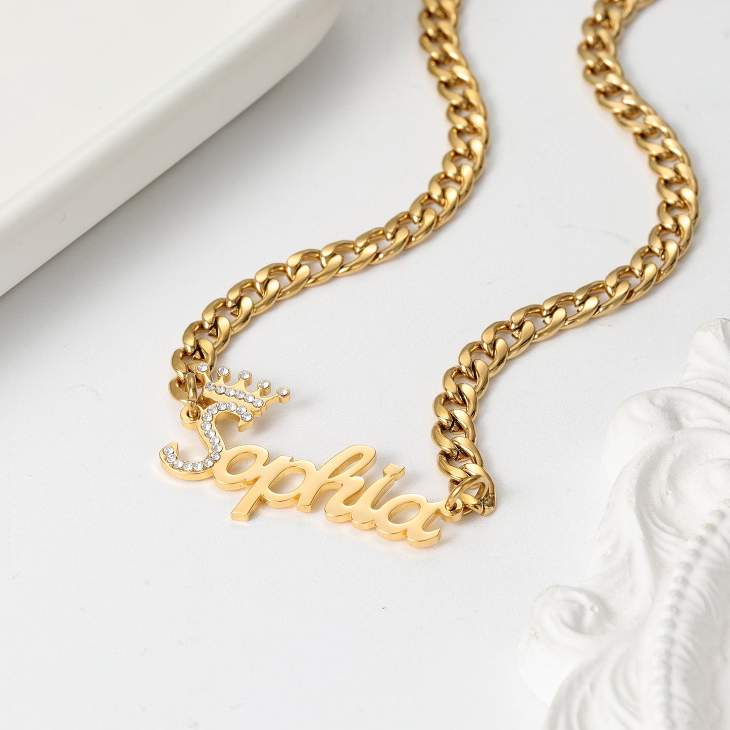 Customized Crown Diamond Necklace QZN3172