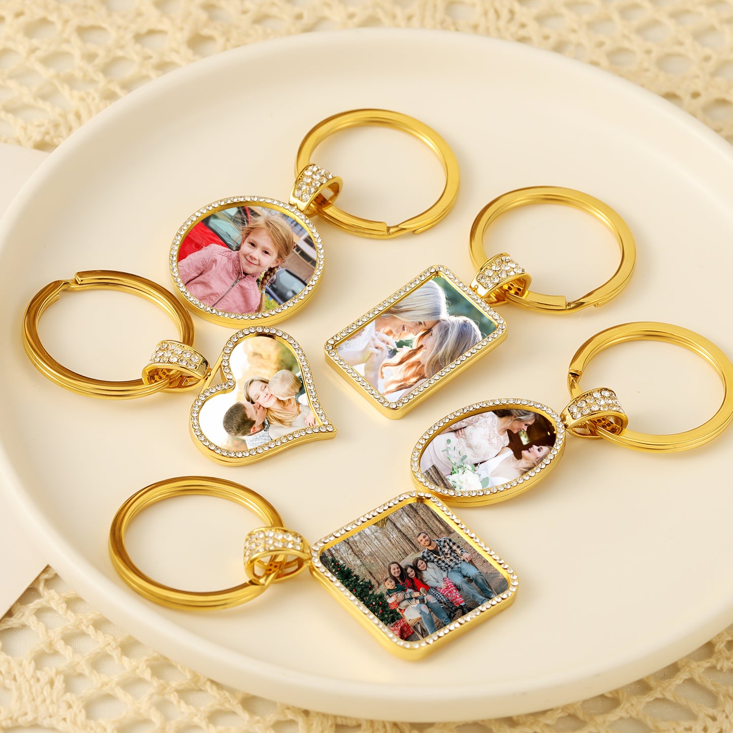 Custom Photo Diamond Keychain QK875