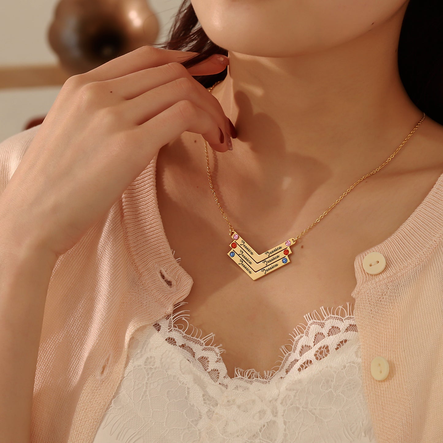 Custom Name Multi Arrow Necklace QN876