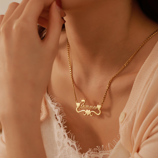 Pendent With Heart Gold Necklace For Women QN881