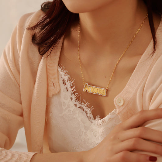 Custom Diamond Name Necklace QN883