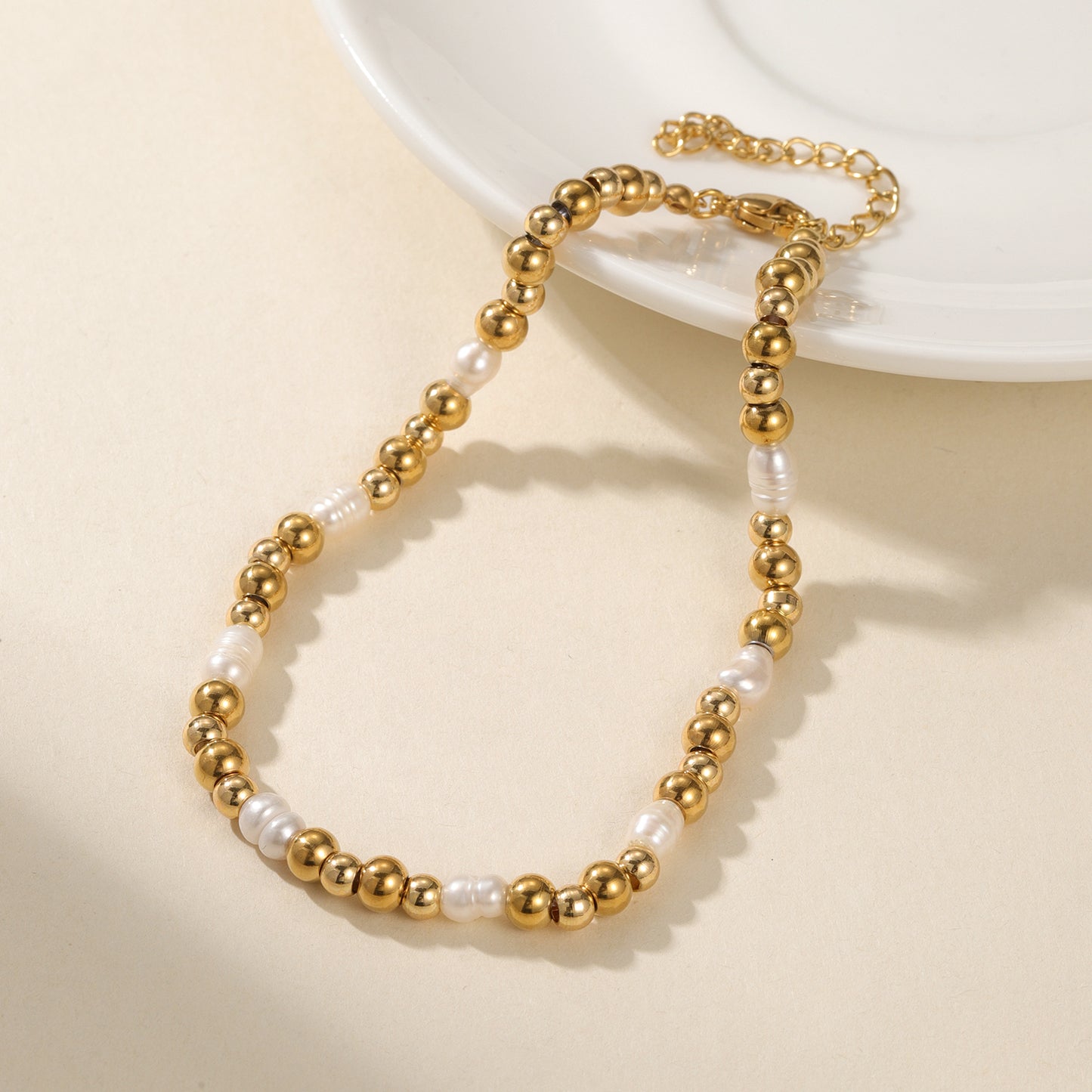 Pearl Dangling Dotted Bracelet CS-B8766