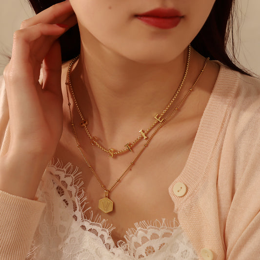 Custom Initial Letters Necklace QN871