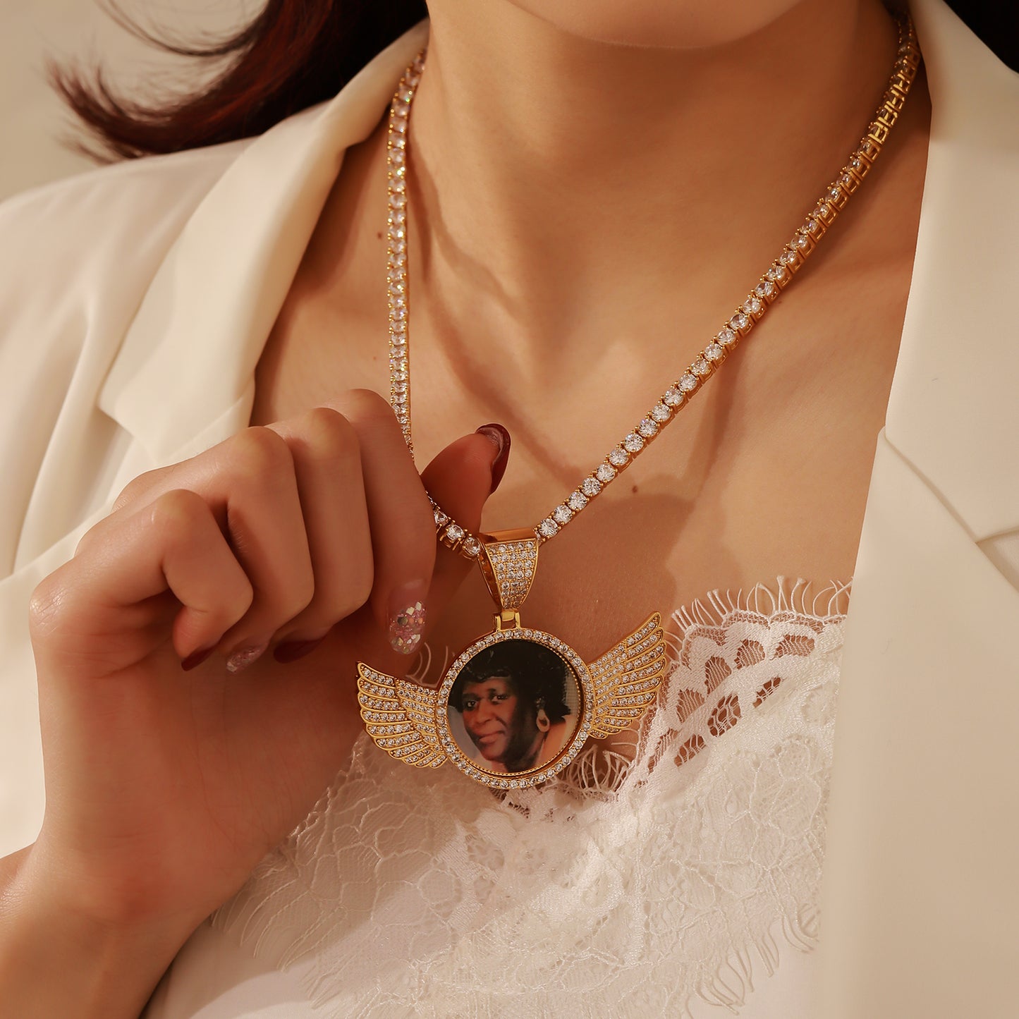 Engraved Photo Necklaces QN874