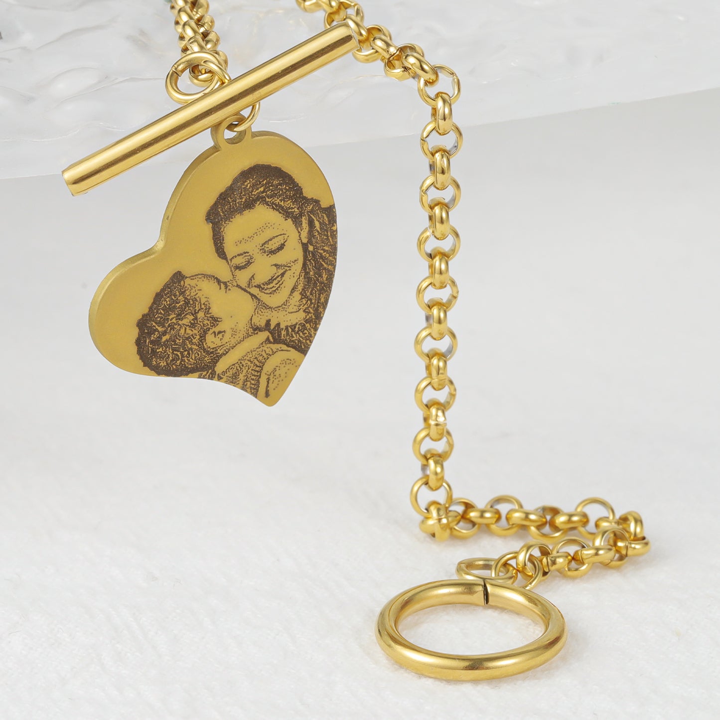 Custom Photo Heart Bracelet QDB3070