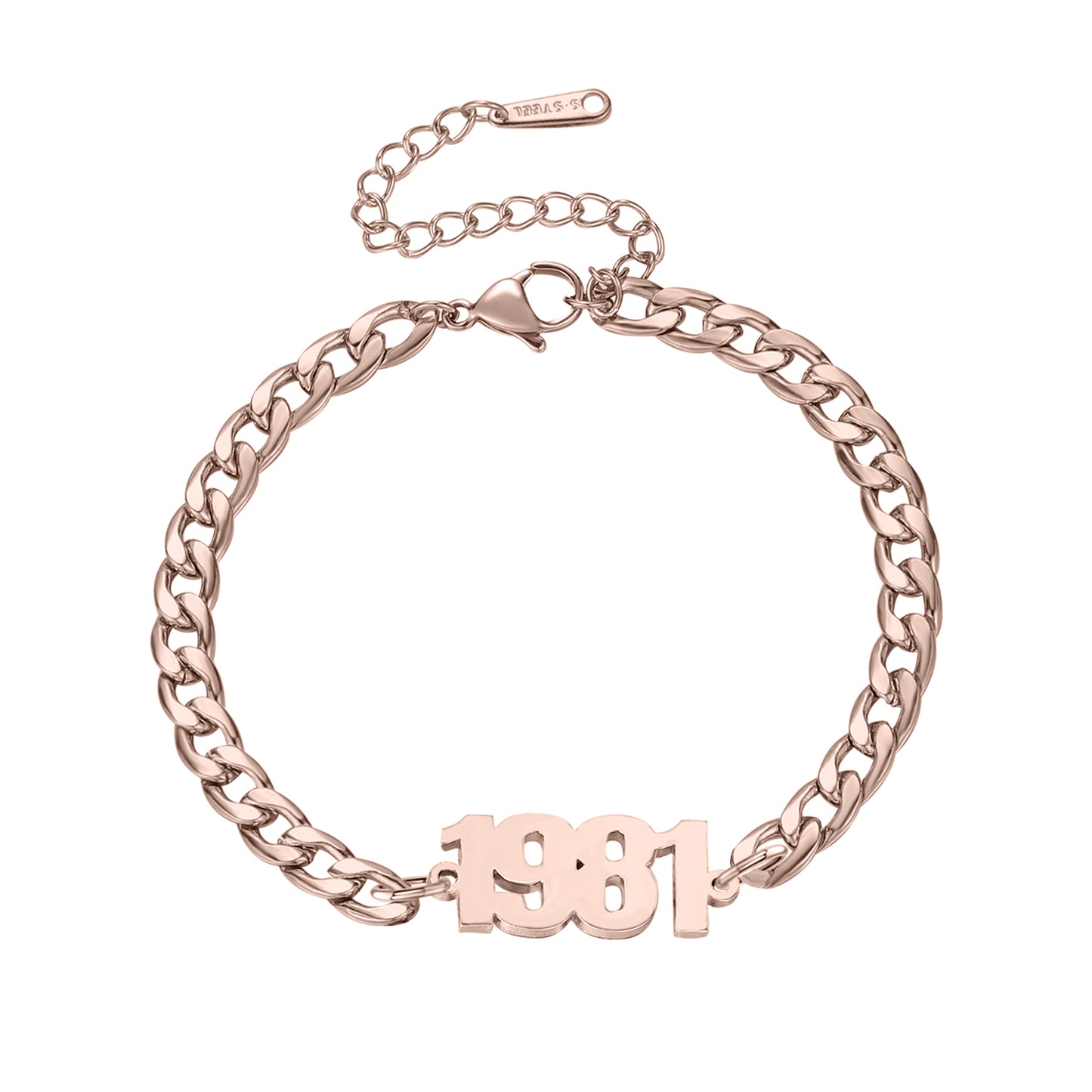 Custom Name Bracelet With Cuban Chain QHB3115