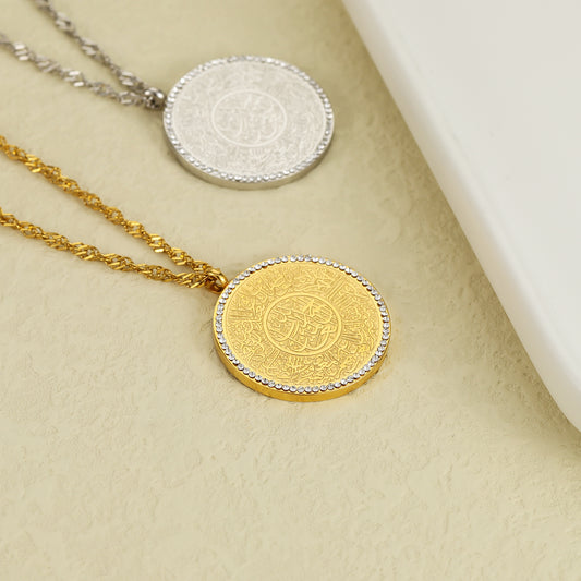 Calligraphy Arabic Stainless Steel Diamond Jewelry QN887