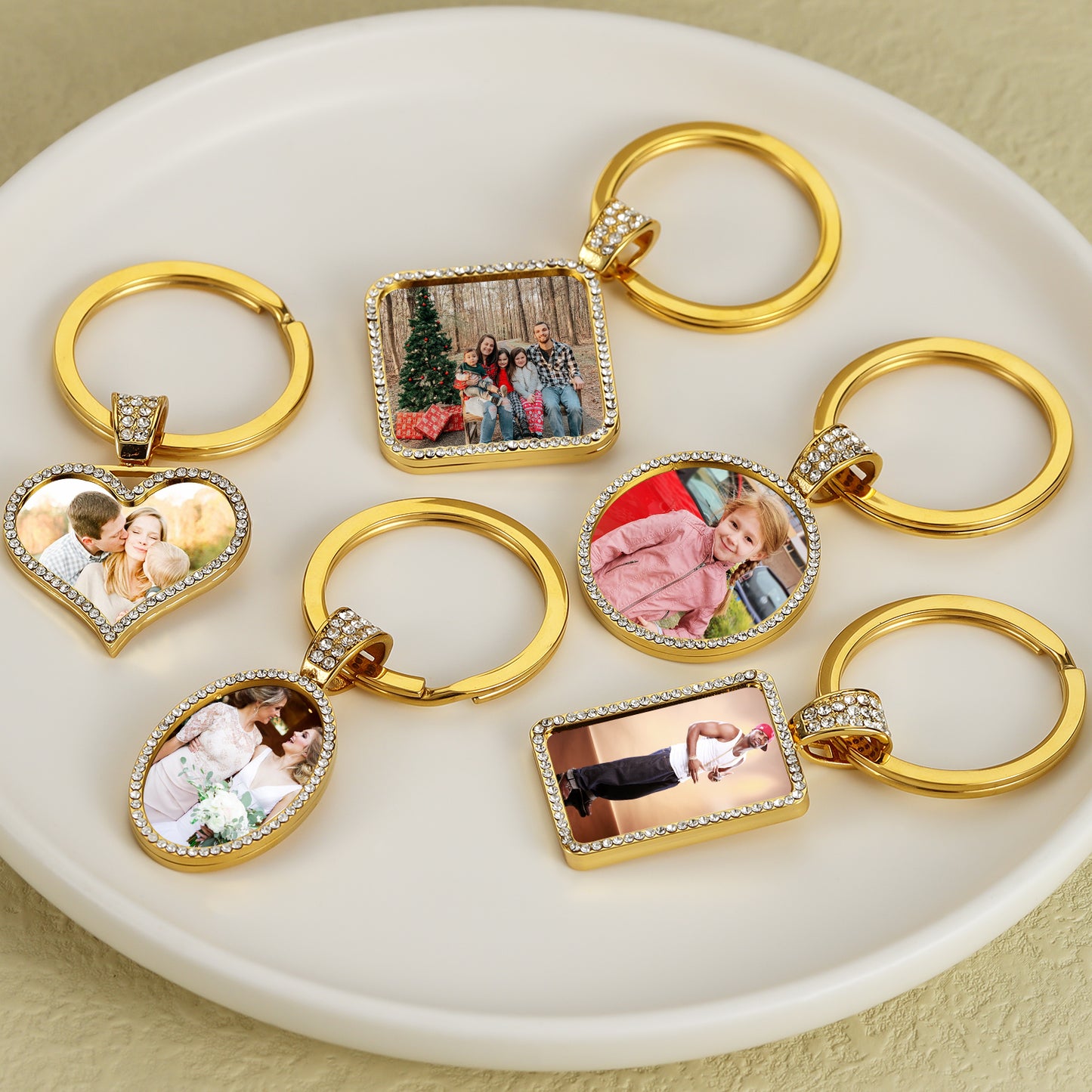 Custom Photo Diamond Keychain QK875