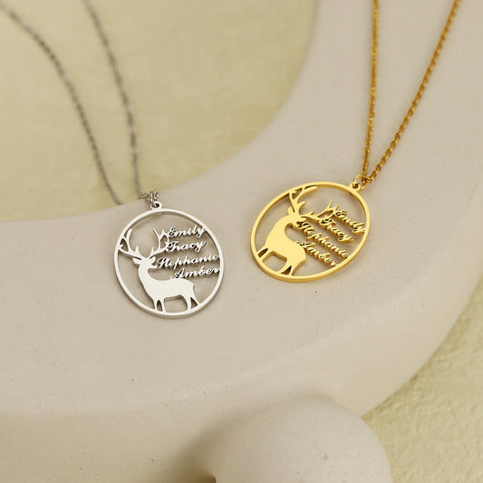 Multiple Names Customized Fawn Necklace QN878