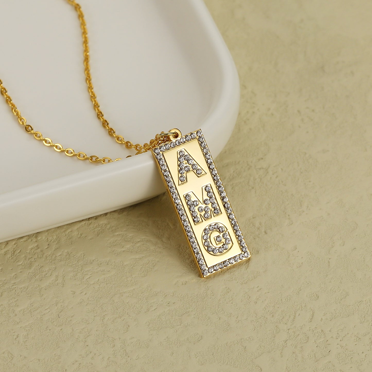 Crystal Name Necklace For Women QN882