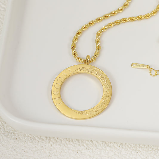 Round Islamic Calligraphy Pendants SN2882