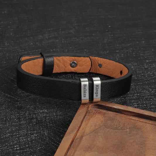 Custom Name Genuine Leather Bracelet SDB3704